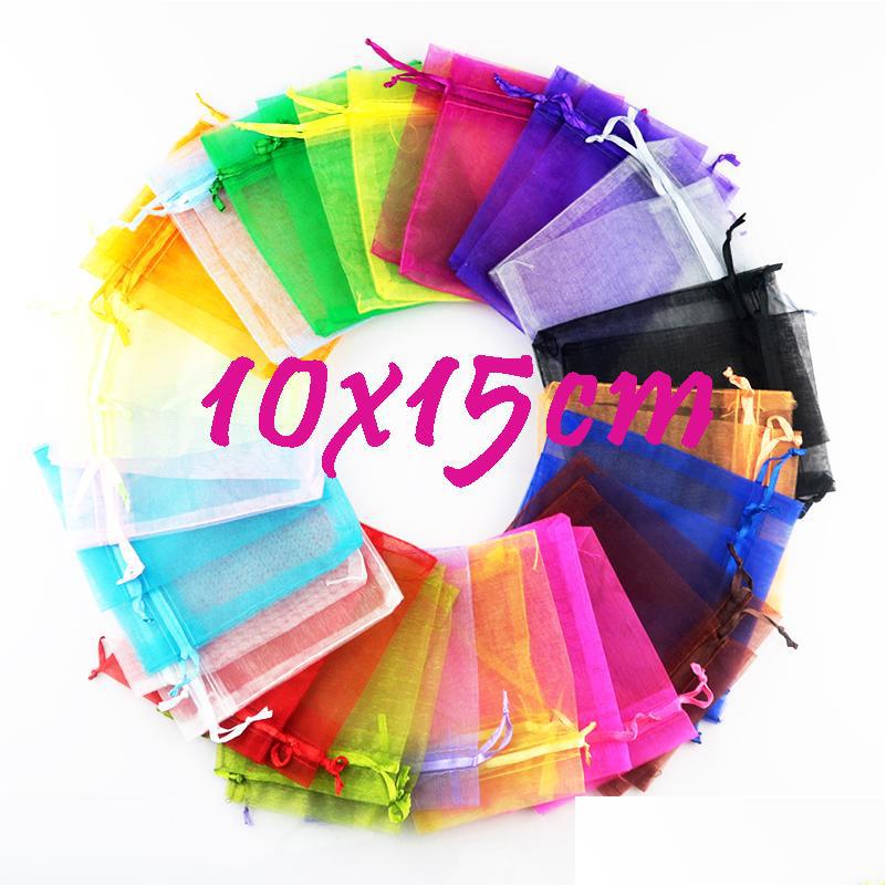 

Jewelry Pouches Bags Wholesale 10X15Cm Szie Christmas Gift Beautif Mixed Colour Organza Pouch Bag For Festival Drop Dhgarden Dhegh