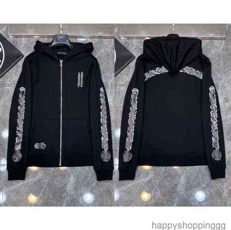 

3A Classic Mens Zipper Ch Hoodies Designer Horseshoe Sanskrit Cross Print Pullover Heart Hooded Sweatshirts Sweater Luxury Woman Jackts FateZRFK, 15