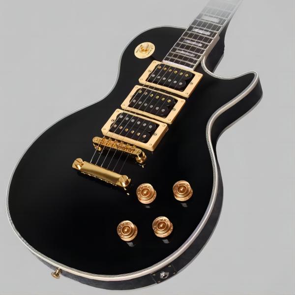 

best factory 2022 Top Quality lp Electric Guitar, Black Color, Solid Body Golden Hardware,3 Pickups,Custom LP same of the pictures258