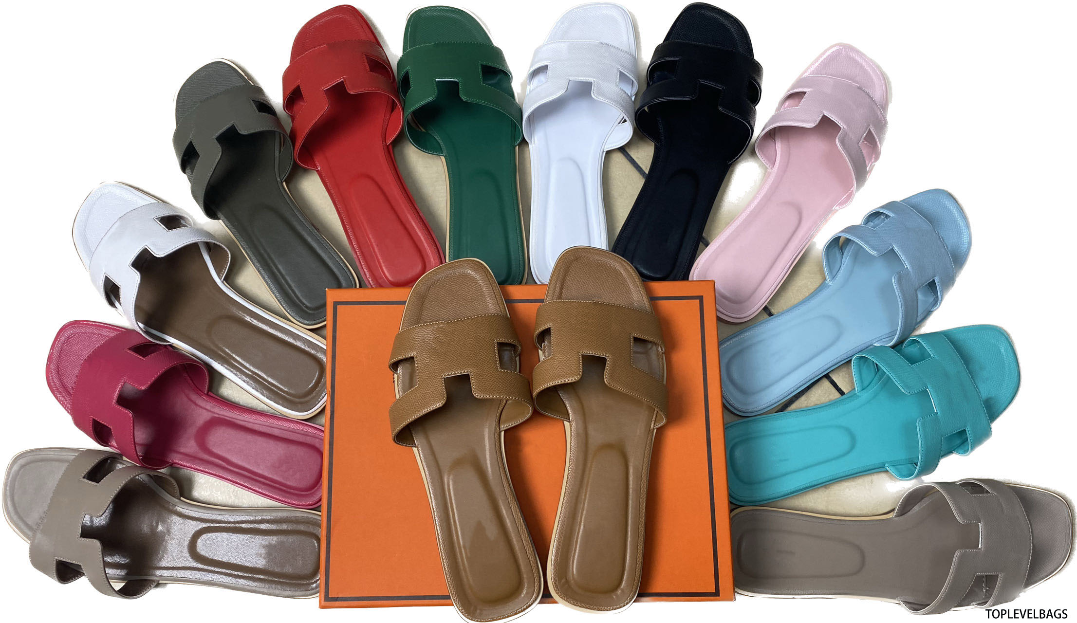 

Designer slipper Classic Sandals slides Genuine Leather Fashion Shoes Ladies slipper Beach Flat Flip Flops oran sandal, #3