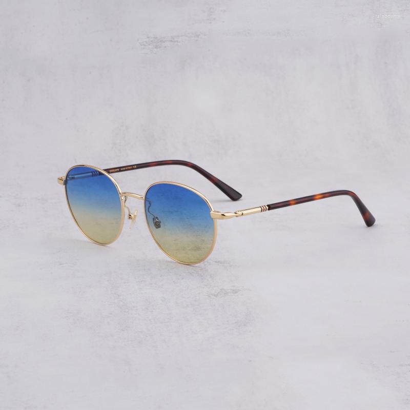 

Sunglasses Women 2023 Luxury Retro Travel Drive Delicate Alloy Oval Frame Brand Design Cute Vintage Sun Glasses Men