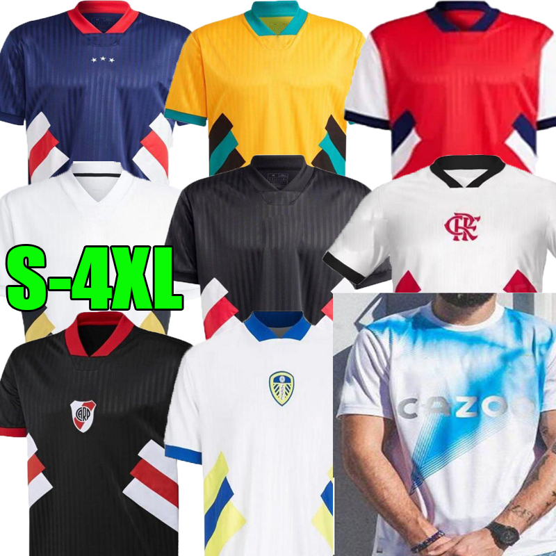 

4XL 2023 Remake Retro Soccer Jerseys ICONS italia Leeds UnitedES Bayern Flamengo Real Madrids River Plate retro Manchester jersey Arsen Marseilles, 130th