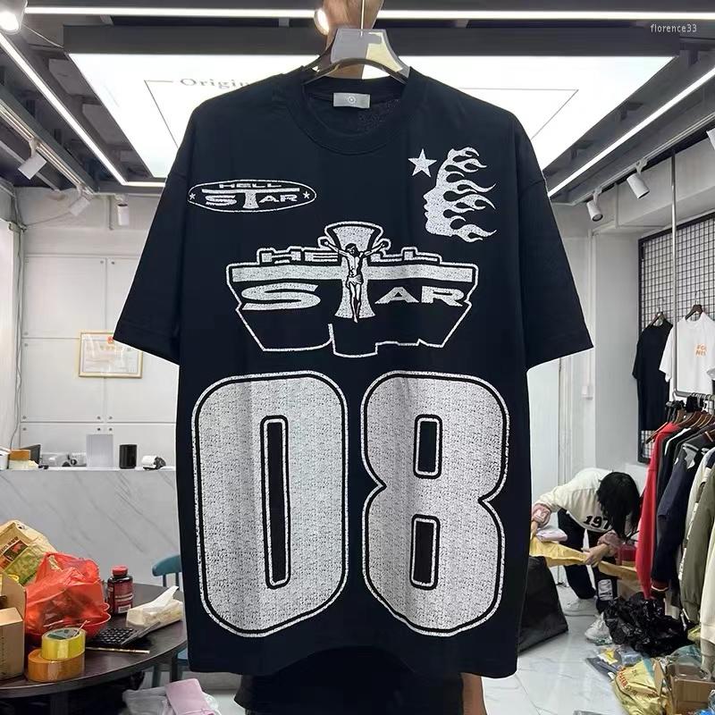 

Men's T Shirts Retro Digital Printed Short Sleeve T-shirt Blouse, Black