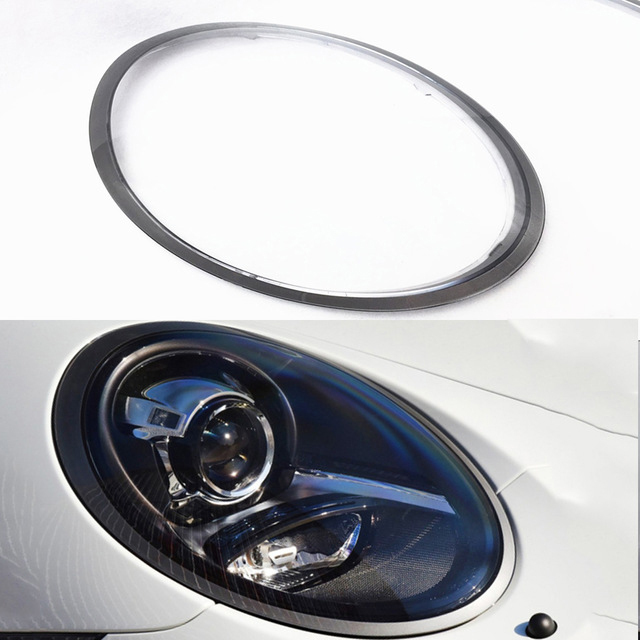 

Front Headlight Lens Cover Auto Headlamp Lampshade Case Lampcover Glass Lamp Shell Caps For Porsche 911 991 2012-2018