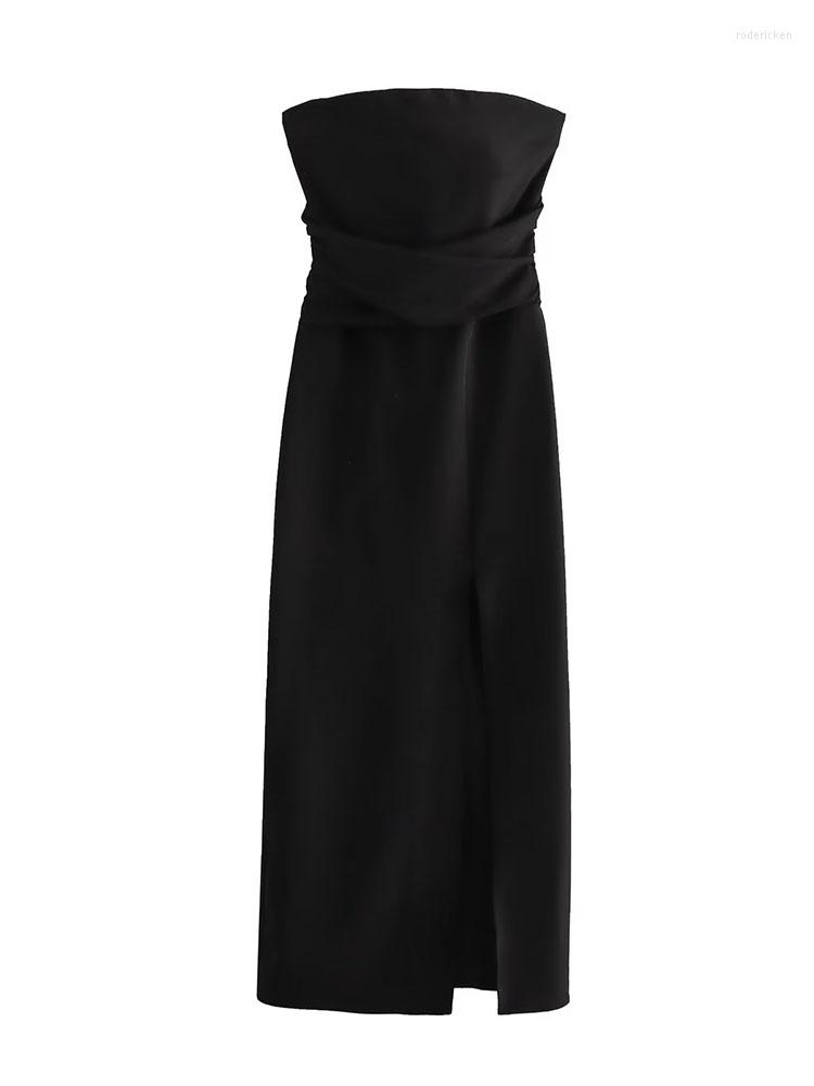 

Casual Dresses Women 2023 Chic Fashion With Sleeveless Black Bustier Dress Vintage Backless Female Vestidos Robe Mujer