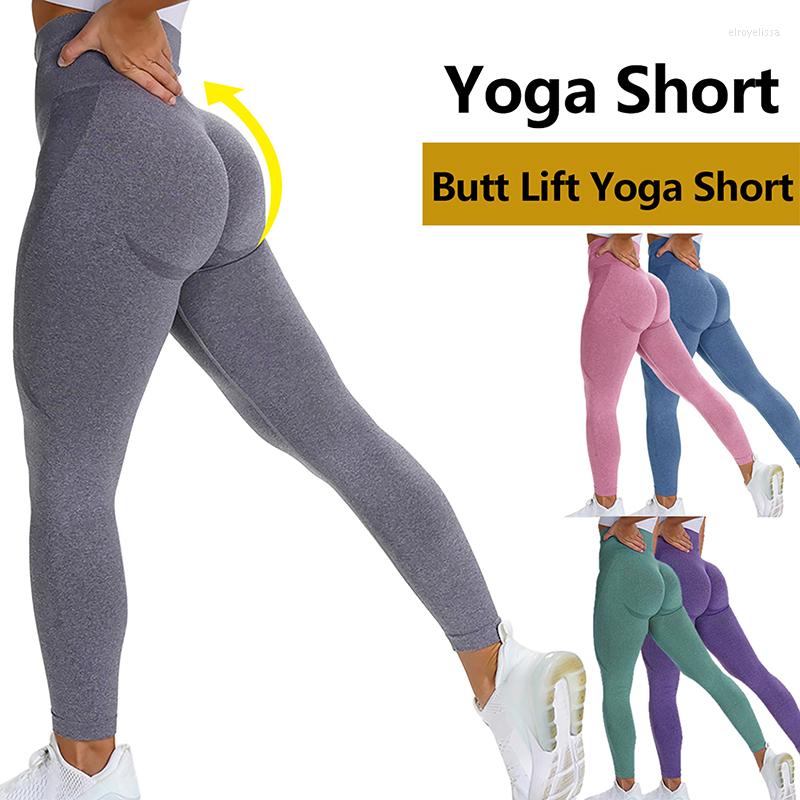 

Active Pants Women Seamless Leggings Yoga Solid High Waist Push Up Workout Leggins Fitness Tights Female Gym Sports Clothing, Navy blue
