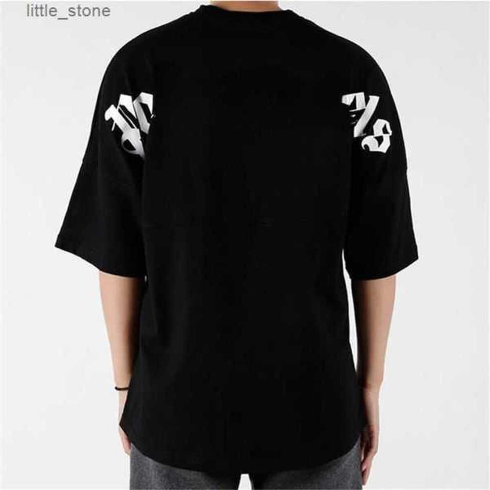 

Men's t Shirts Summer Pa Men Womens Palm t Shirt Mans Stylist Tee Guillotine Bear Palms Printed Short Sleeve Truncated Bears Angles Tees Angel Tshirt Yh Xws065g8, Purple characters on black background