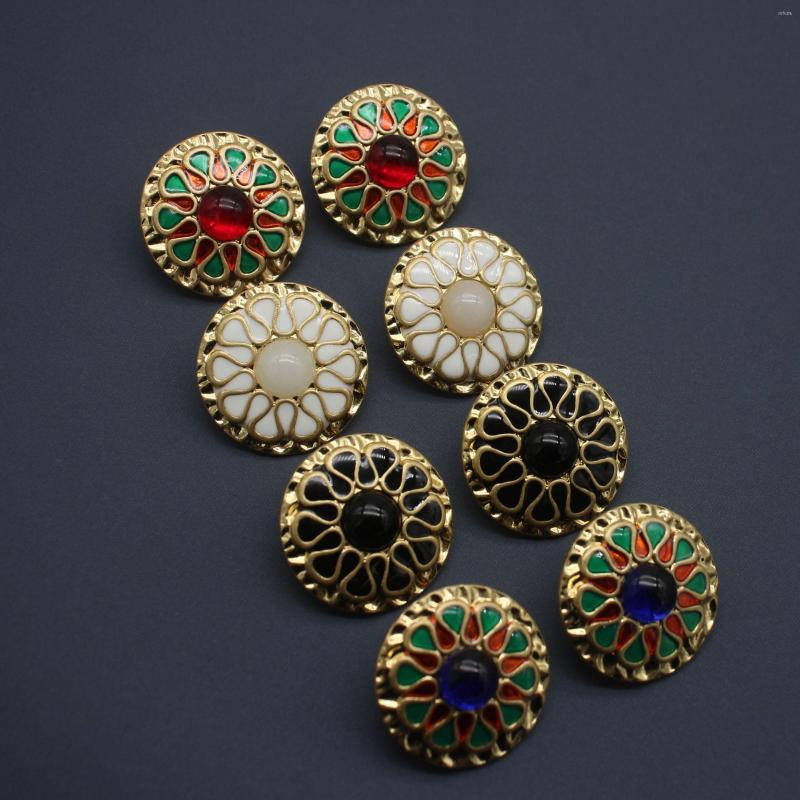 

Stud Earrings European And American Medieval Enamel Color Colored Glaze