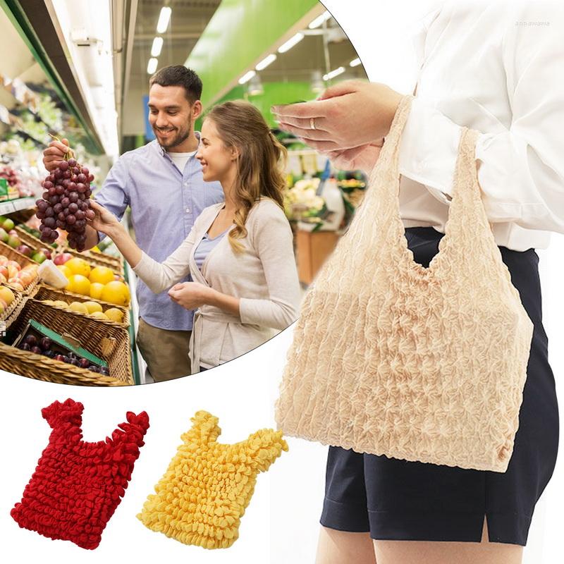 

Shopping Bags Retractable Bag Expansion Fold Large Capacity Handbag Tote Reusable Mini Pleated Flexible Stretch, Style 14