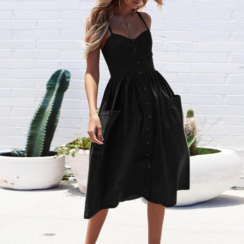 

Casual Dresses Black Spaghetti Strap Dress Solid Color V-neck Women Sexy Y2k Outfits Streetwear Dailywear Sundress Vestidos 2023, Dark blue