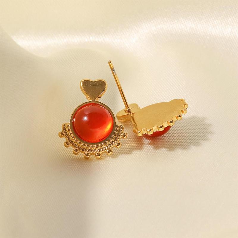 

Dangle Earrings 2pcs Classic Stainless Steel Natural Stud Retro Fashion Earring Exquisite Ear Pendant Eardrop Women Type 1