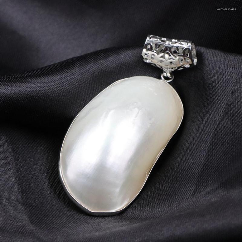 

Pendant Necklaces Europe And America Natural White Mother Shell Of Pearl Crafts Pearls Drop Pendants Jewelry Findings Accessories A106