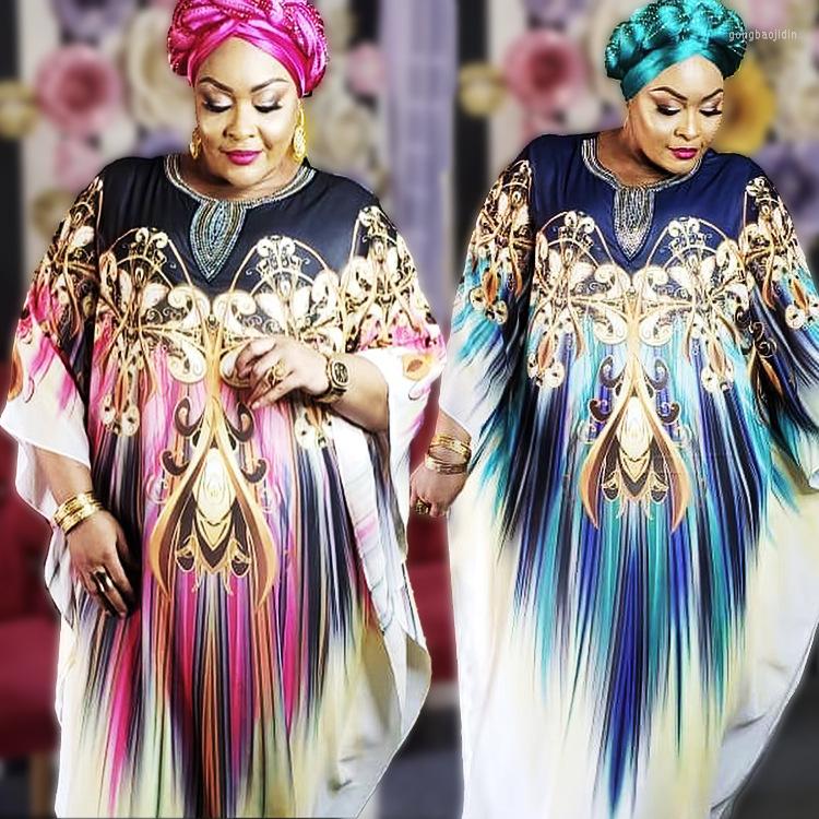 

Ethnic Clothing African Clothes Women Summer 2023 Printing Polyester Long Dress Robes Dresses For