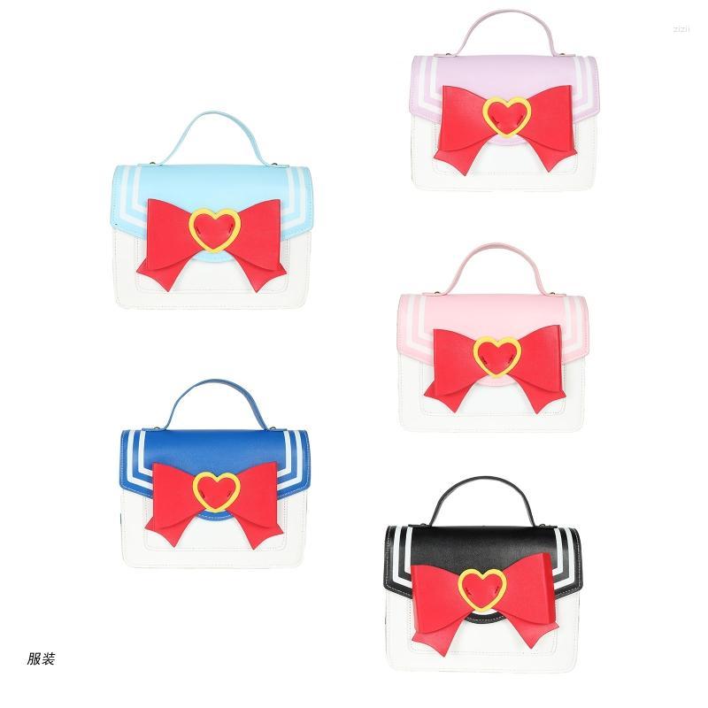 

Duffel Bags D0UD Women JK Uniform Bag Cute Handbag Purse PU Leather Shoulder Crossbody Tote Chain Satchel For Girls Gift, Pink