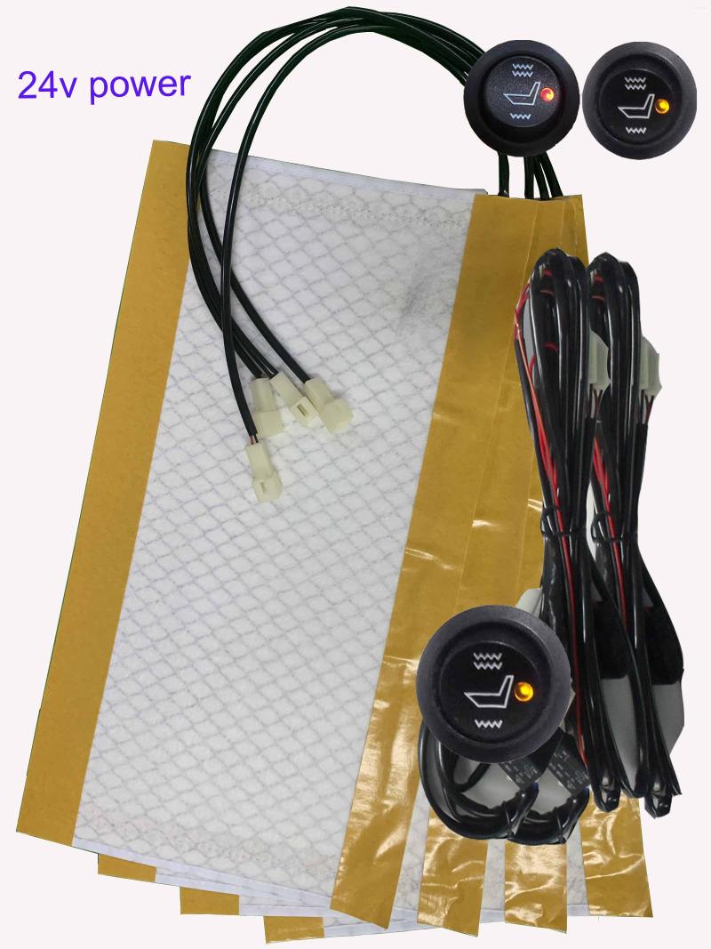 

Car Seat Covers 24v Universal K1 1carbon Fiber Round Switch Heater With Thermal Protector Relay And Fuse Warmer Mat
