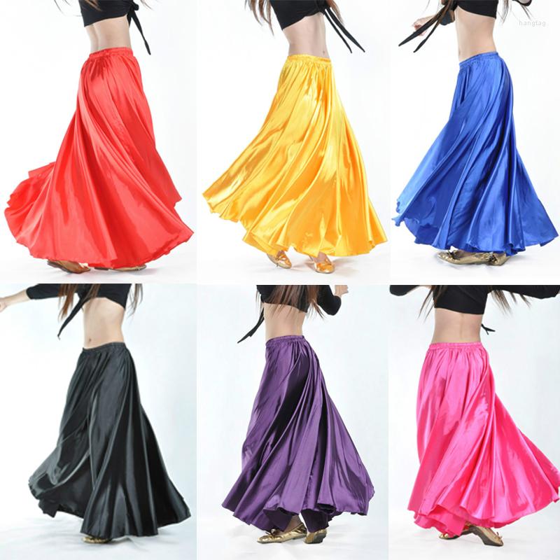 

Stage Wear 16 Colors Belly Dance Skirt For Women Solid Modern Costume Practice Lady Ballroom, Lake blue