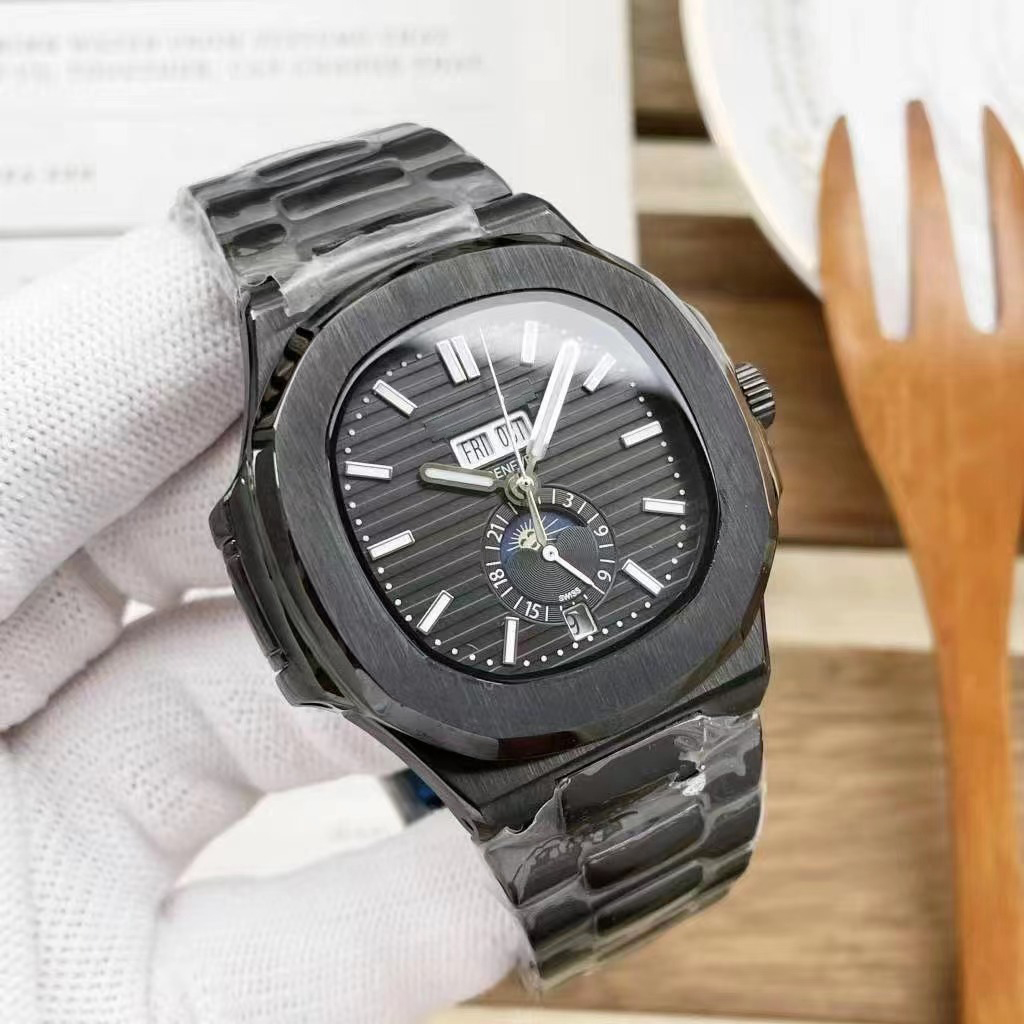 

324 Movement watches Automatic Mechanical Men's Watch Sports Elegant Calendar Moon Phase Week swiss style Gold Non fading Stainless Steel Nautilus PP Wristwatch