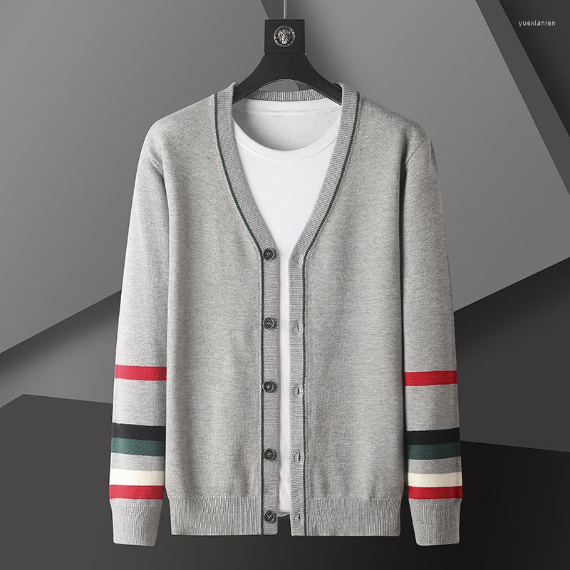 

Men's Sweaters High Quality Men's Korean Casual Business Fashion Trend Elegant Simple Slim Knit Sweater Cardigan Professional Wear, 9073-black