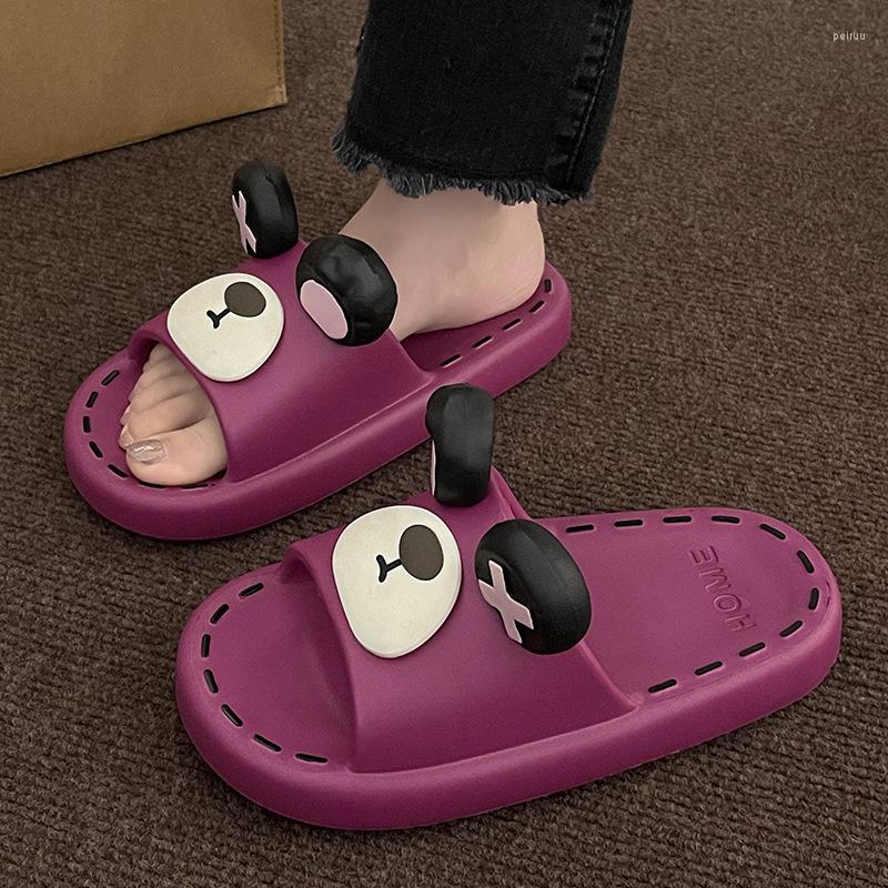

Slippers Lovley Female 2023 Summer Cartoon Cute Indoor Home Slipper Bathroom Couple EVA Thick Sole Male, Pitaya