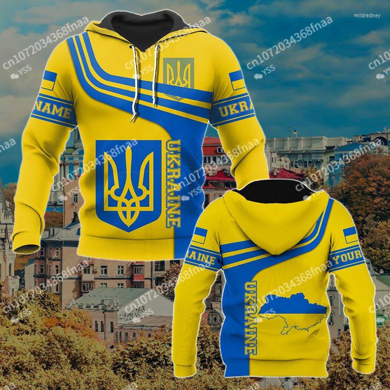 

Hoodies Customize Ukraine Of Arms Flag Map Unisex Adult 3D Casual, Yellow