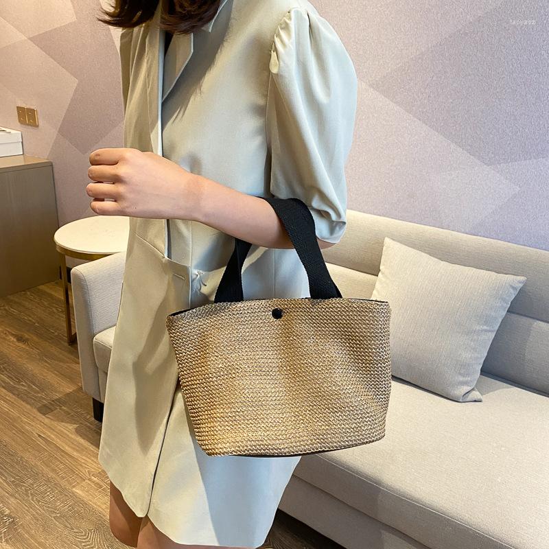 

Evening Bags Vacation Fashion Woven Bag Retro Handbag Seaside Summer BeachStraw Women Handbags For, White