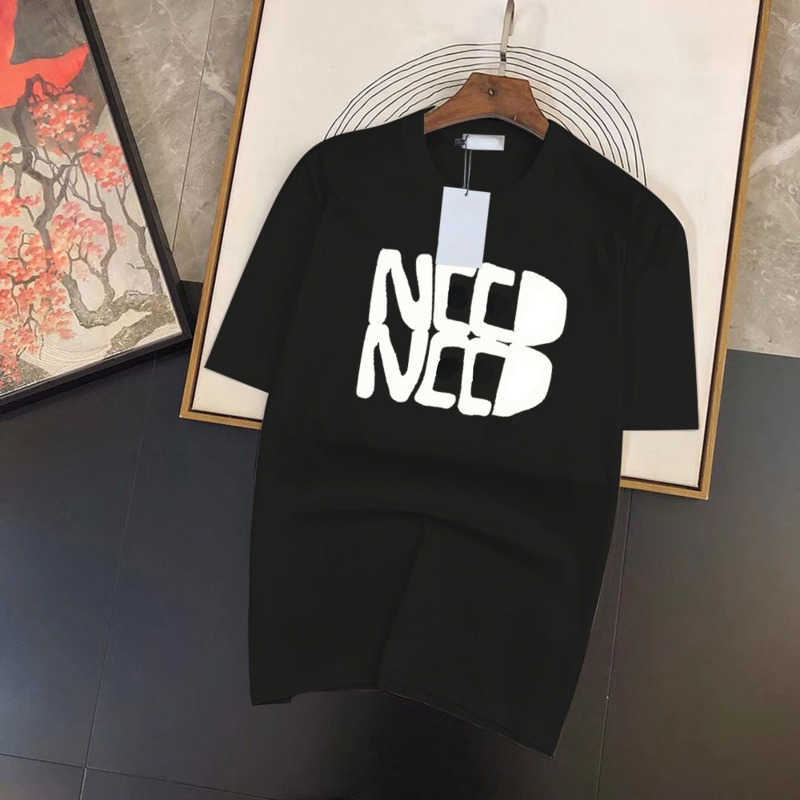 

Cotton Pullover Tee Designer Tshirt Men Women Casual sweatshirt Chest Letter Printing Short Sleeve Top Oversize Mens Clothing, White