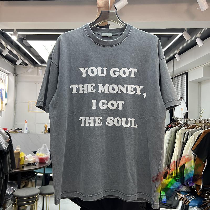 

Men's T Shirts Vintage Wash Shirt Men Women High Quality T-shirt Top Tees