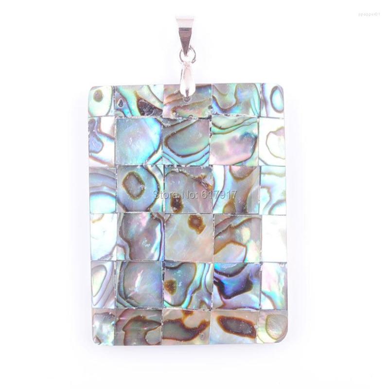 

Pendant Necklaces RONGZUAN Zelanian Abalone Shell Pearl Gem Stone Rectangle Bead Necklace Chain Jewelry TN3373
