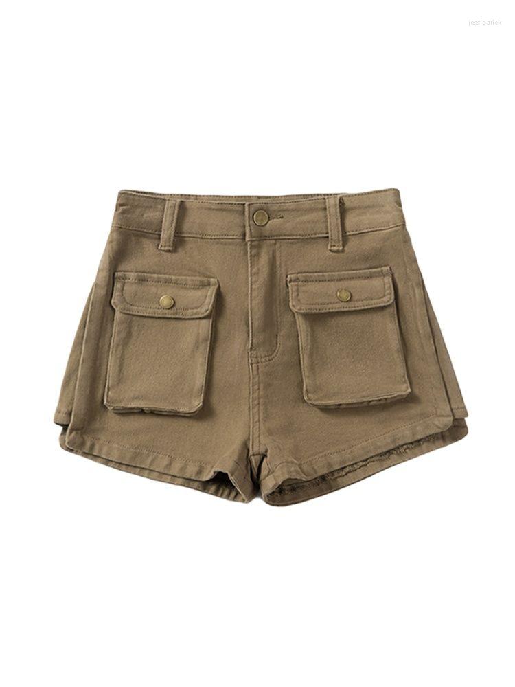 

Women' Shorts Women' Denim Hight Waisted Pockets Baggy Y2k Casual Vintage Jeans Cargo Pants Gothic 2023 Summer Black Short