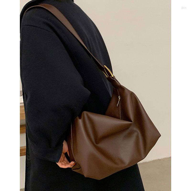 

Shoulder Bags Leather Women's Cosmetic Bag Ladies Tendance Handbag Kawaii Luxury Designer, Coffee