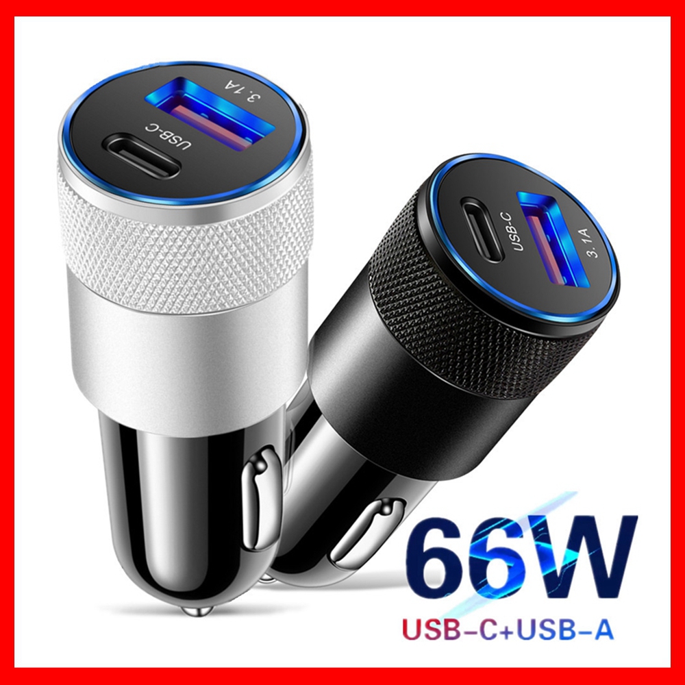 

100W USB Car Charger Quick Charge QC3.0 PD Type C Fast Car USB Charger For iPhone 12 13 Xiaomi 12 Redmi Samsung S22 Mobile Phone Car-Charge Car-Charger Car Charging Quick, Same as the photo
