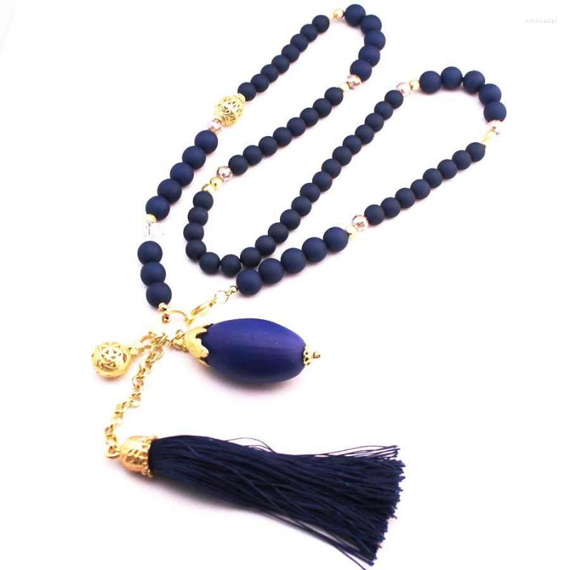 

Pendant Necklaces 2023 Sale Heavy Sweater Chain Geometric Beads Double Long Tassels Charm & Pendants For Women Jewelry
