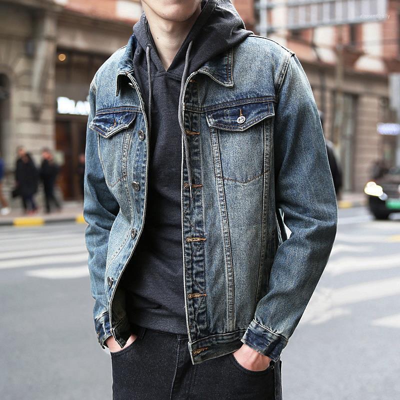 

Men' Jackets 2023 Men' Fashion Denim Jacket Youth Retro Casual Workwear, Vintage blue
