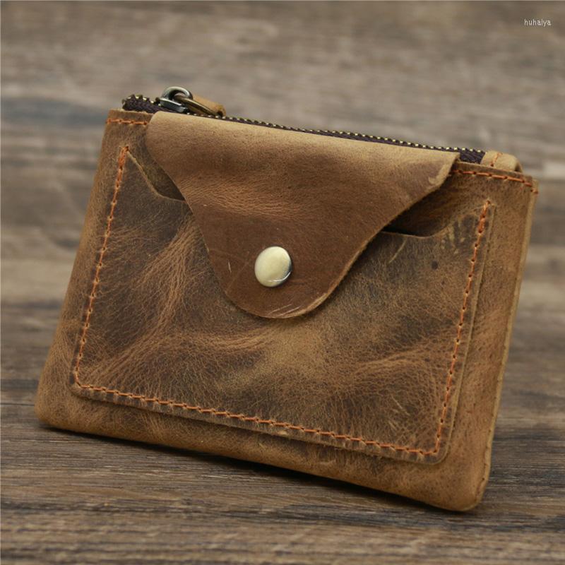 

Card Holders Super Slim Soft Wallet Genuine Leather Mini Purse Men Thin Small