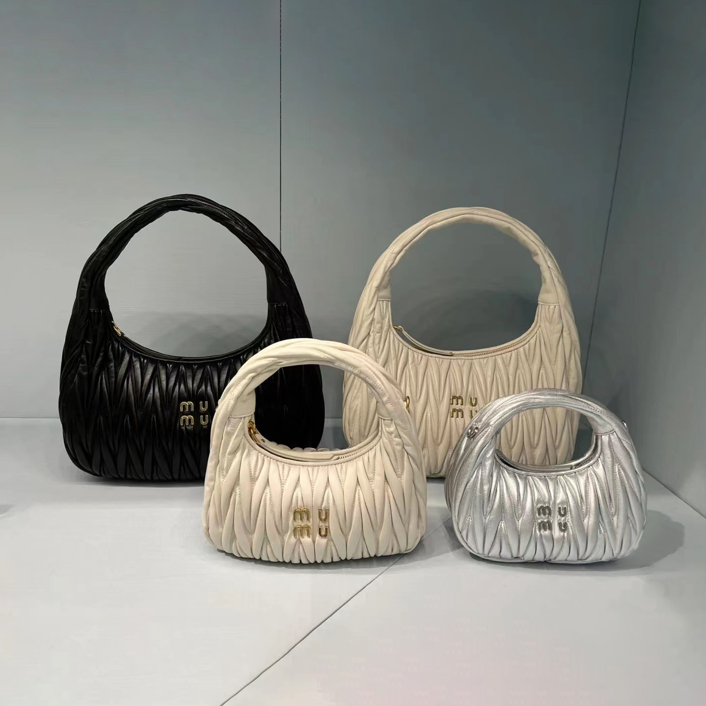 

Wander Mens designer bag Matelasse Miu Hobo underarm Bags Womens Miui luxurys the tote bag handbag mini pochette Crossbody with strap satchel clutch shoulder bags, Black