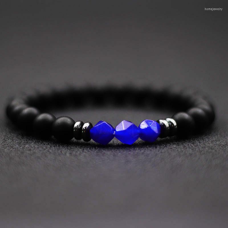 

Strand 8mm Natural Mattr Stone Bracelet For Men Women Handmade Irregular Map Tiger Eyes Rock Beads Combo Braslet Vintage Unique Jewelry