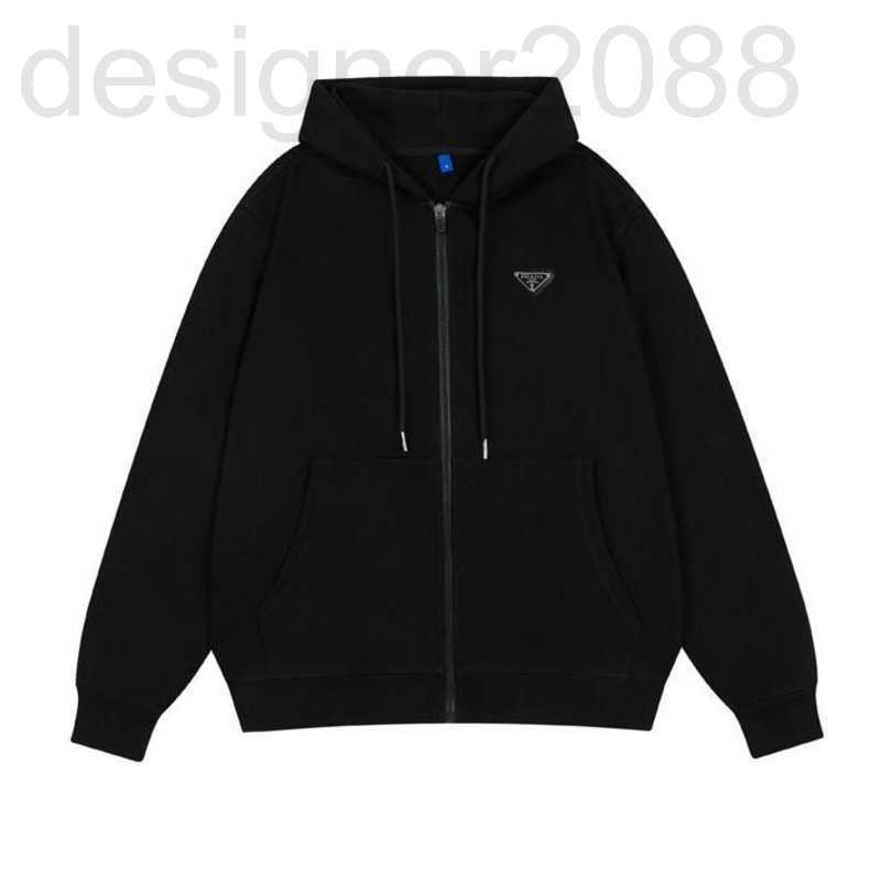 

Men's Hoodies & Sweatshirts Designer Sweater Hoodie Autumn Winter Triangle Zipper Cardigan Hooded Coat Men Women Simple Sweaters Dg99, Brown