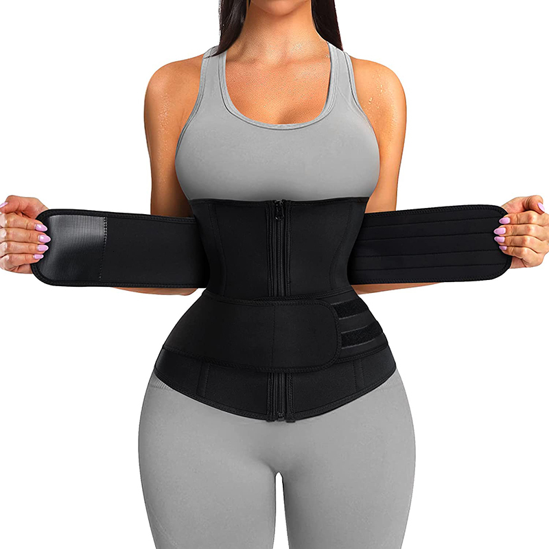 

Women' Shapers Workout Waist Trainer Corset for Women 7 Steel Bones Neoprene Sauna Sweat Waist Trimmer Cincher Slimming Body Shaper Belt Girdle 230414, 2.5mm thick black