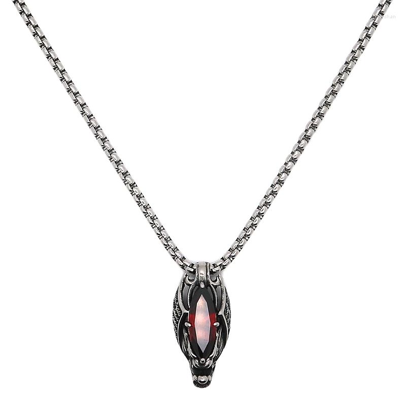 

Pendant Necklaces Unisex 316L Stainless Steel Cool Dragon Stone Est
