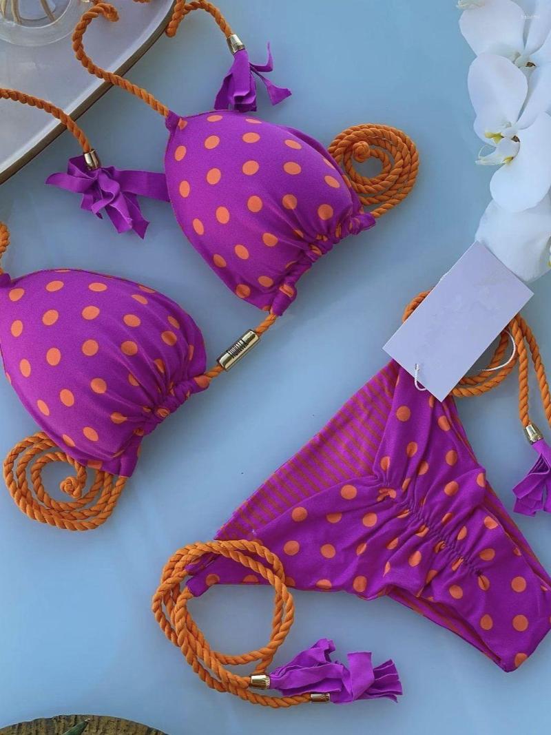 

Women' Swimwear Print Bikini Summer Swimsuit 2023 Triangle Swiwmear Women Push Up Bikinis Set Micro Thong Bathing Suits Halter Beachwear, 8238