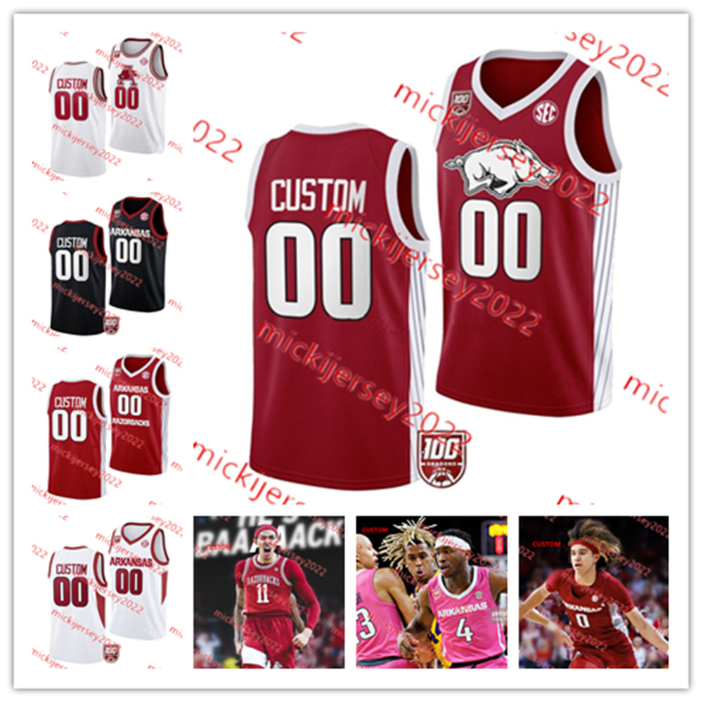 

Justin Smith Moses Moody Arkansas Basketball Jersey Jalen Tate 1JD Notae Corliss Williamson Scotty Thurman Jaylin Williams Arkansas Jerseys Custom Stitched Mens, White