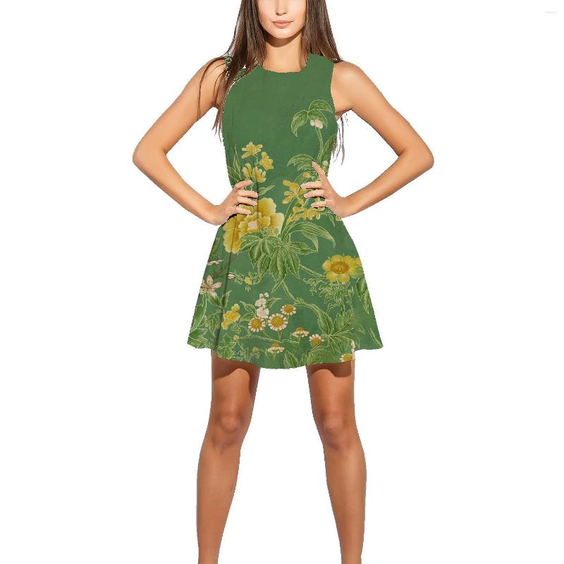 

Casual Dresses Summer Floral Print Sleeveless Vest Dress Women's Straight Tube Slim Sexy Small Bottoming Skirt, Pink