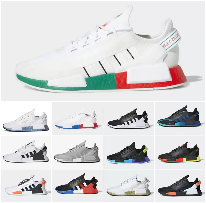 

Casual Shoes Trainers Sneakers White Speckled Dazzle Camo Gradient Neon Bright Volt Metallic Gold 2022 Mens Womens Nmds R1 V2 Aqua Tones, Gz05