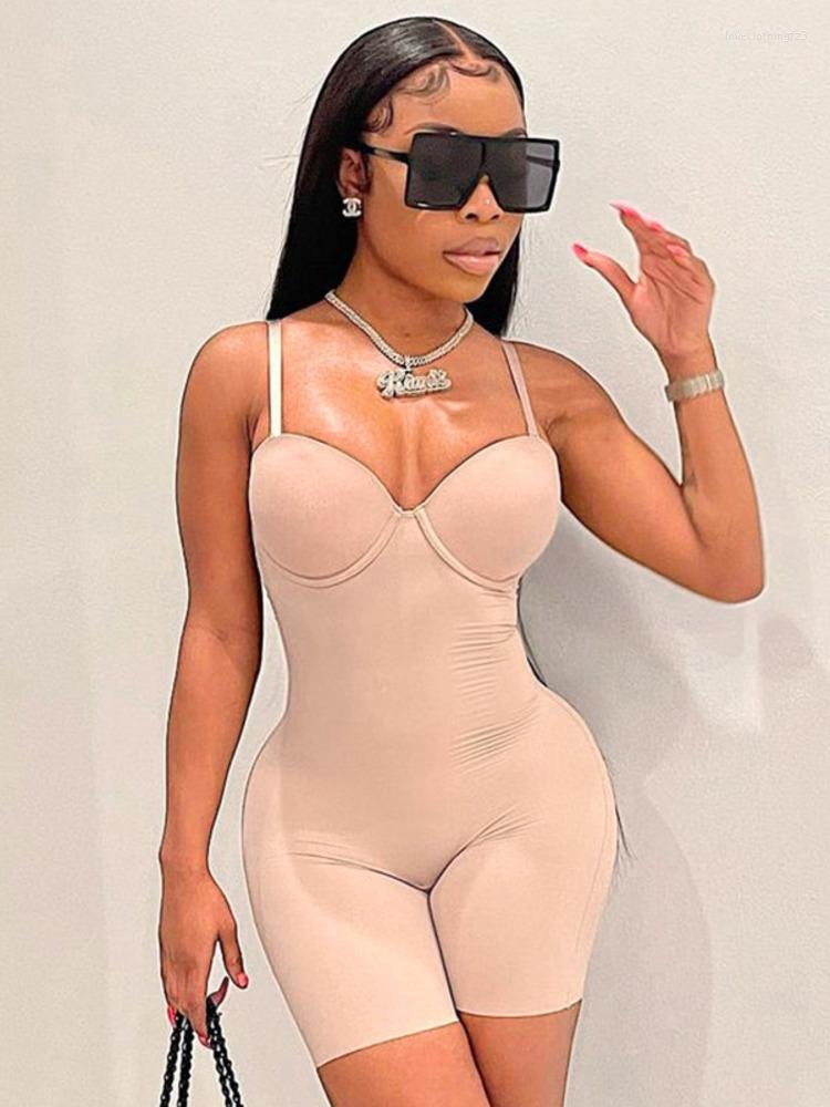 

Women's Two Piece Pants Mozision Sexy Skinny Playsuit Women Solid Color Spaghetti Strap Sleeveless High Waist Playsuits Ladies Outfit, Khaki