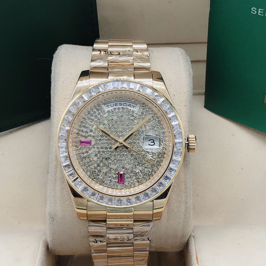 

Division design men's fully automatic watch, luxury classic dial, hand inlaid diamond AAA quality, folding buckle, sapphire glass, Christmas gift