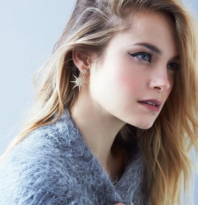 

Stud Earrings 1 Pair Princess Style Romantic Design Pentagram Delicate And Glitter Gift For Girls