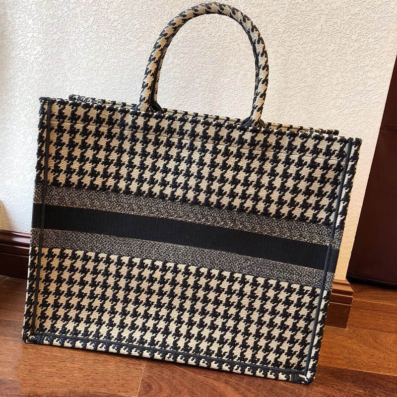 

Fashion Bag large capacity Book Handbag linen letters embroidery process Tote bags With silk scarf canvas women luxury shopping bag, Blue