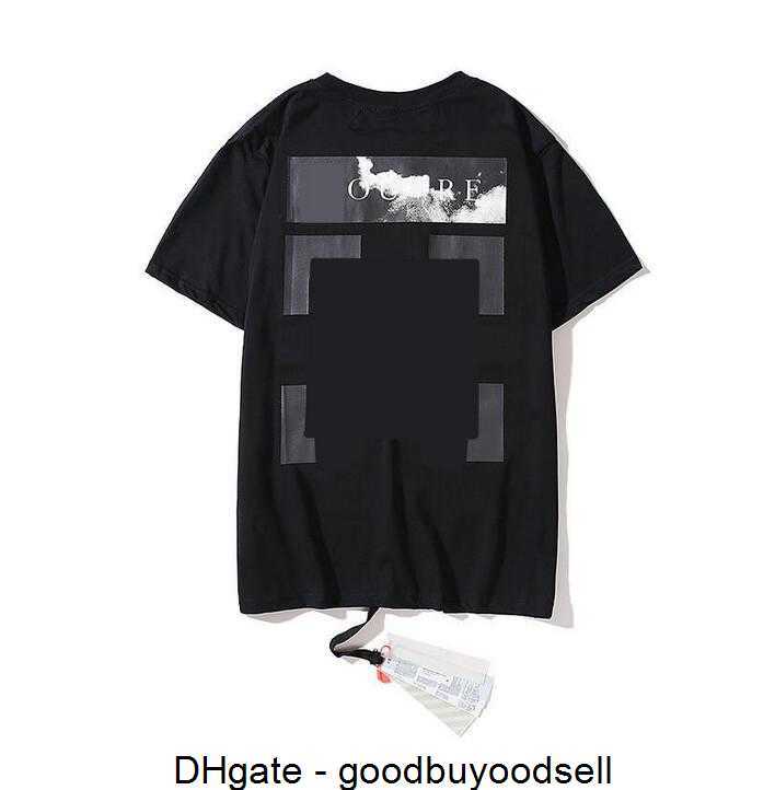 

Summer Fashion Brand White Black offes Mens t Shirts Ow Religious Oil Painting Direct Spray Arrow Tshirts Hip Hop Short Sleeve Loose Men Tops Tees Women ofs T-shirt, W1