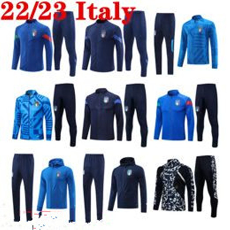 

2022 2023 Soccer Tracksuits Sets VERRATTI Shirt BONUCCI BARELLA IMMOBILE training Italia CHIESA Soccer Jerseys 22 23 ItalyS tracksuit full Zipper jacket 666, Green