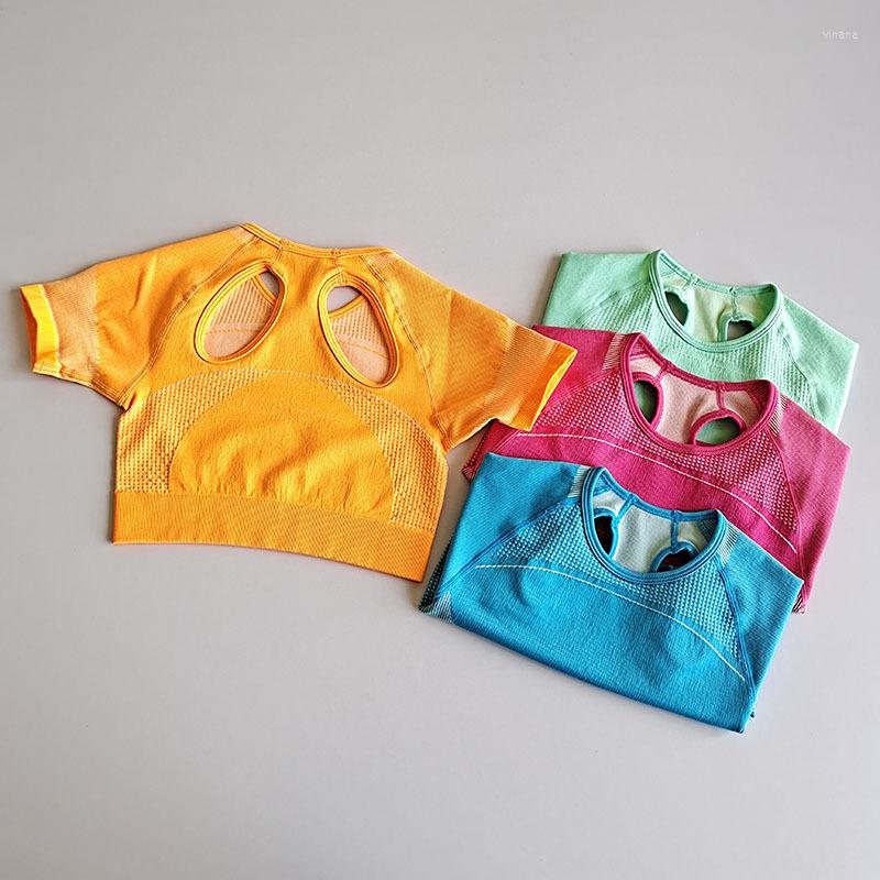 

Active Shirts 2023 Women Yoga Top Sport T Fitness Clothes Short Sleeve Shirt Gym Running Activewear Sports, Green